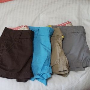 4 pairs J Crew shorts size 2